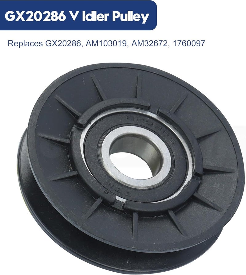 GUSUHAWK GX20286 Idler Pulley with GX20287 Idler Pulleys Replace GX20286, AUC20392, AUC20393, GX20287 Idler Pulley for L111 L120 L130 LA110 LA125 LA130 LA145 D140 D155 D170 Lawn Tractors - Image 4